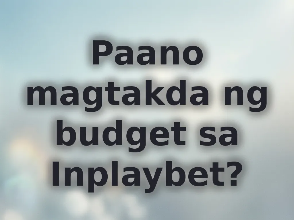 Budget management guide